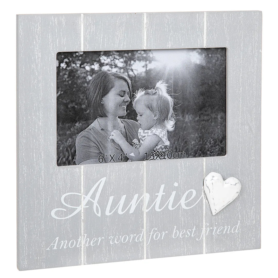Cool Grey Photo Frame: Auntie