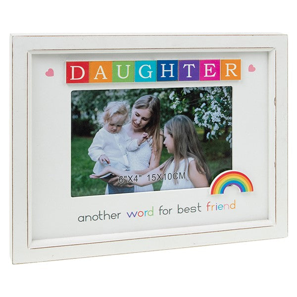 Rainbow Scrabble Photo Frame: Daughter