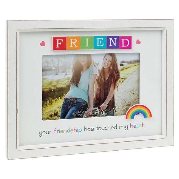 Rainbow Scrabble Photo Frame: Friend
