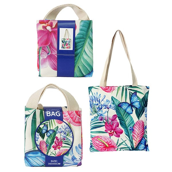 Floral Tote Bag: Hibiscus