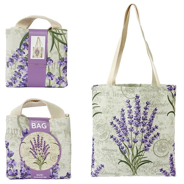 Floral Tote Bag: Lavender