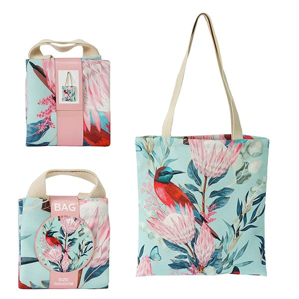 Floral Tote Bag: Tropical Bird