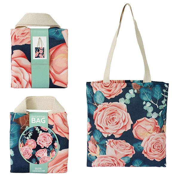 Floral Tote Bag: Garden Rose