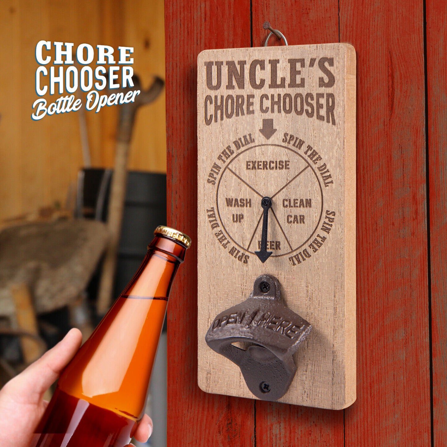 Pre Personalised Chore Chooser Bottle Opener: Uncle