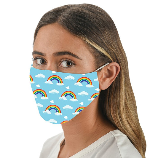 Set Of 2 Reuseable Face Masks: Rainbows