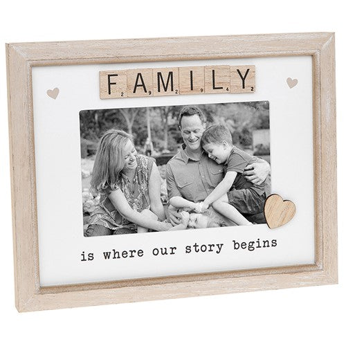 Scrabble Photo Frame: Family