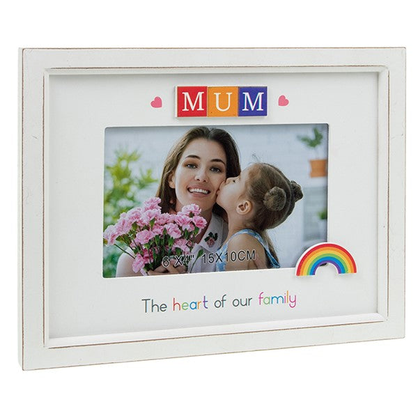 Rainbow Scrabble Photo Frame: Mum