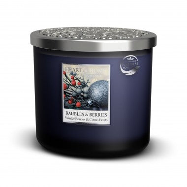 Christmas Twin Wick Candle: Baubles & Berries