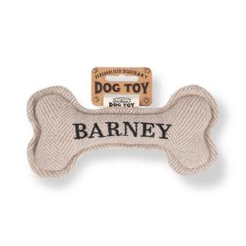 Pre Personalised Squeaky Dog Toy: Barney