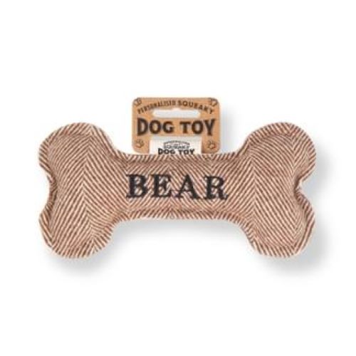 Pre Personalised Squeaky Dog Toy: Bear