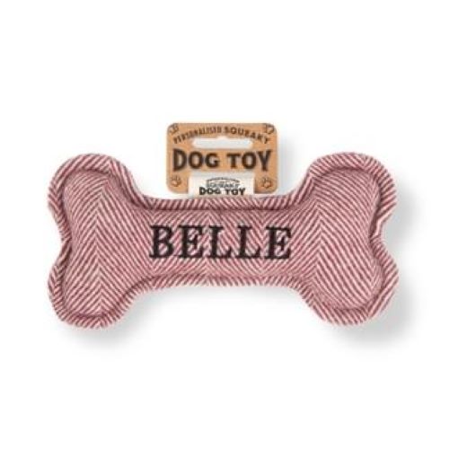 Pre Personalised Squeaky Dog Toy: Belle