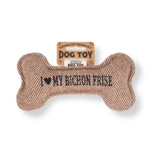 Pre Personalised Squeaky Dog Toy: Bichon Frise