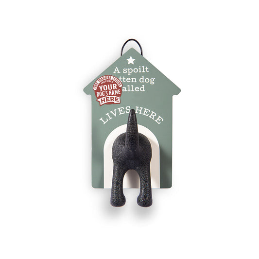 Dog Leash Wall Mounted Gift: Blank Grey