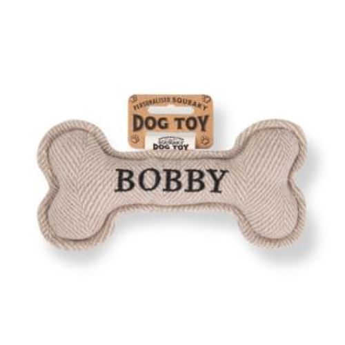 Pre Personalised Squeaky Dog Toy: Bobby