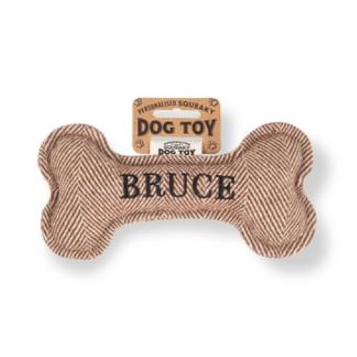 Pre Personalised Squeaky Dog Toy: Bruce