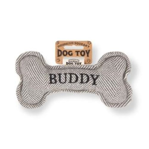 Pre Personalised Squeaky Dog Toy: Buddy