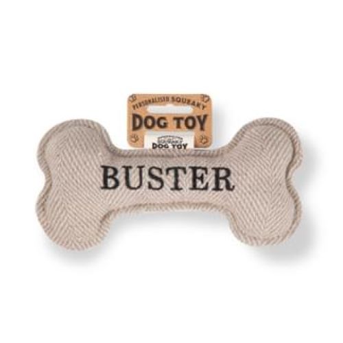 Pre Personalised Squeaky Dog Toy: Buster