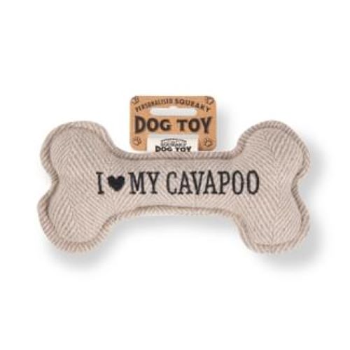 Pre Personalised Squeaky Dog Toy: Cavapoo