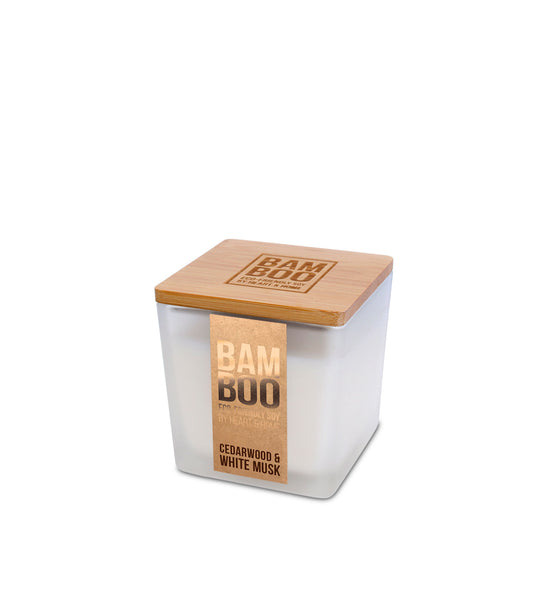 Bamboo Small Candle: Cedarwood & White Musk