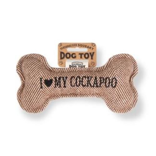 Pre Personalised Squeaky Dog Toy: Cockapoo