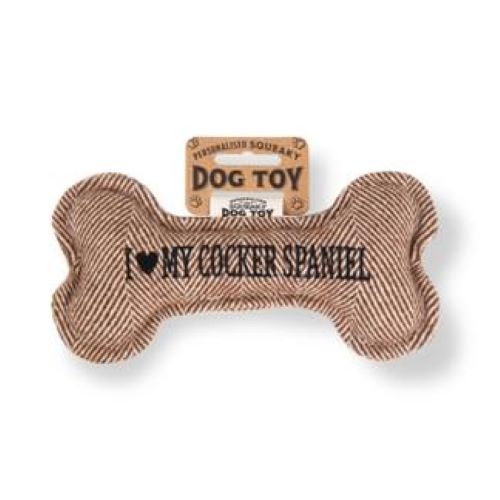 Pre Personalised Squeaky Dog Toy: Cocker Spaniel