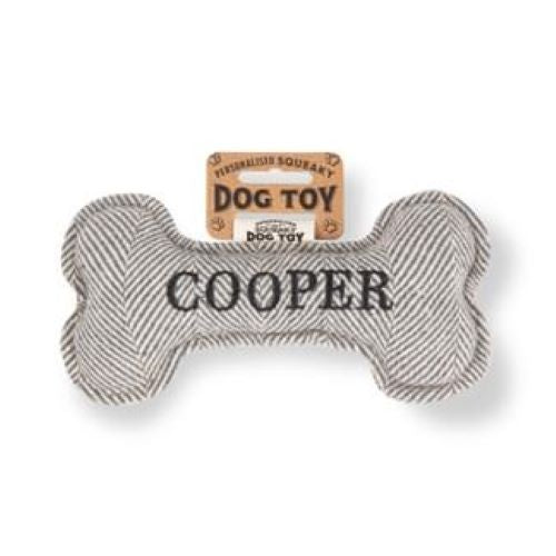 Pre Personalised Squeaky Dog Toy: Cooper