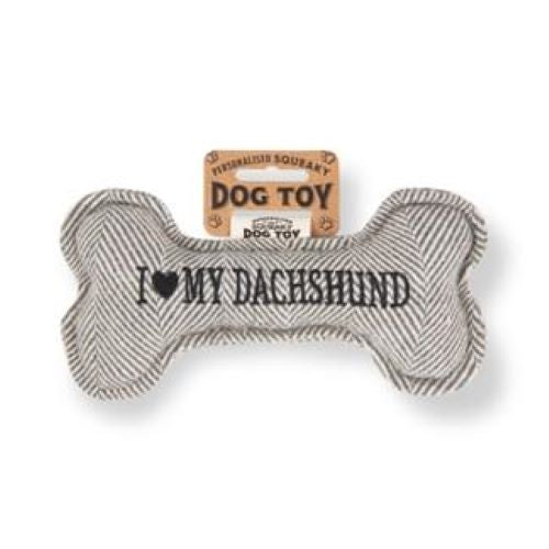 Pre Personalised Squeaky Dog Toy: Dachshund