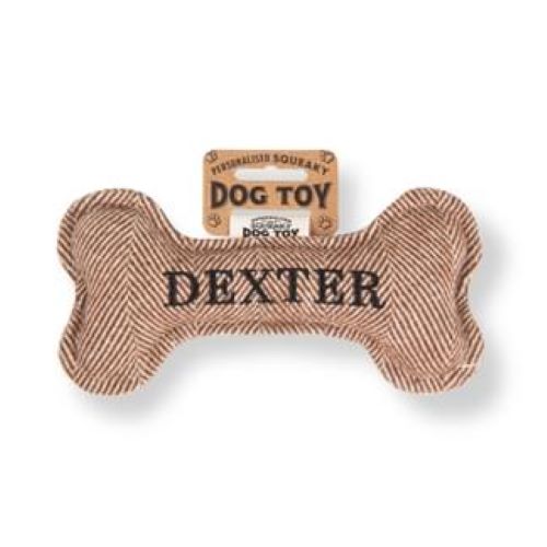 Pre Personalised Squeaky Dog Toy: Dexter