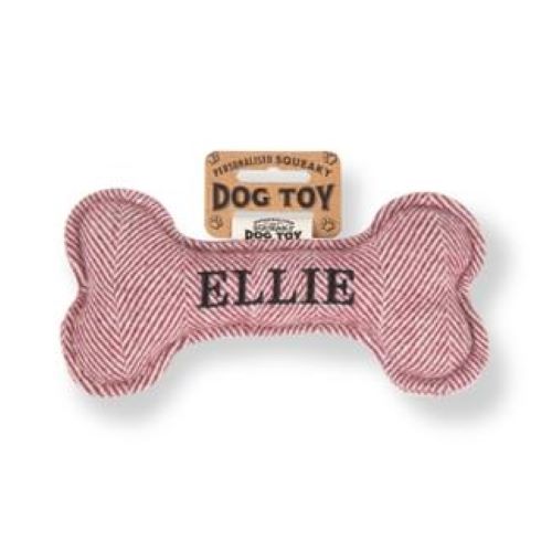 Pre Personalised Squeaky Dog Toy: Ellie