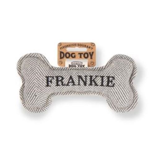 Pre Personalised Squeaky Dog Toy: Frankie