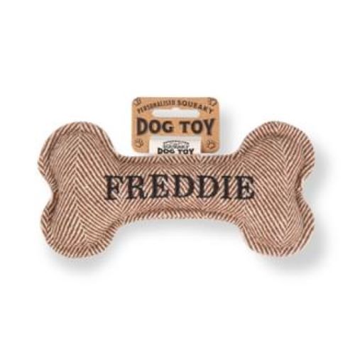 Pre Personalised Squeaky Dog Toy: Freddie