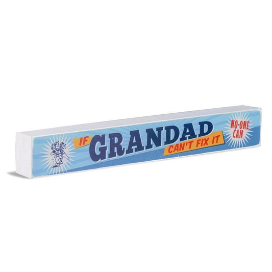 Shelf Sentiment Wooden Block: Grandad