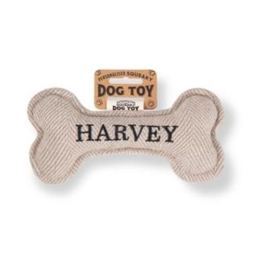 Pre Personalised Squeaky Dog Toy: Harvey