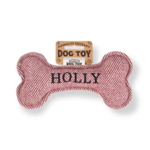 Pre Personalised Squeaky Dog Toy: Holly