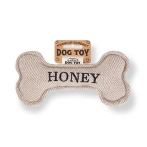 Pre Personalised Squeaky Dog Toy: Honey