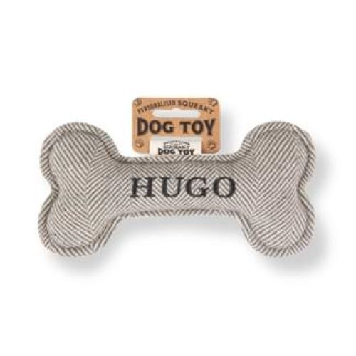 Pre Personalised Squeaky Dog Toy: Hugo