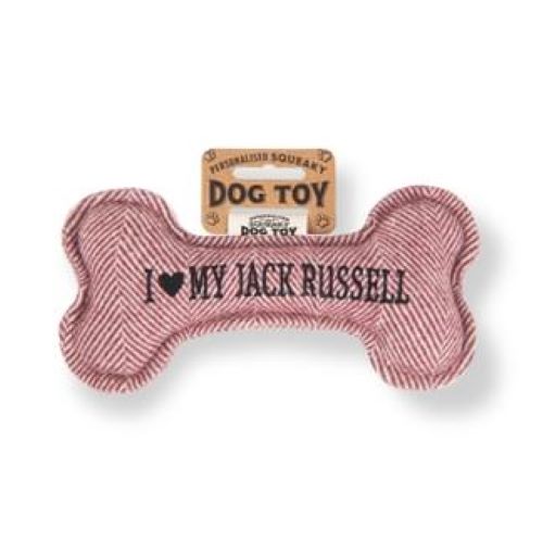 Pre Personalised Squeaky Dog Toy: Jack Russell