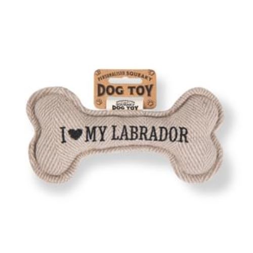 Pre Personalised Squeaky Dog Toy: Labrador