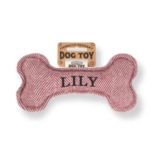 Pre Personalised Squeaky Dog Toy: Lily