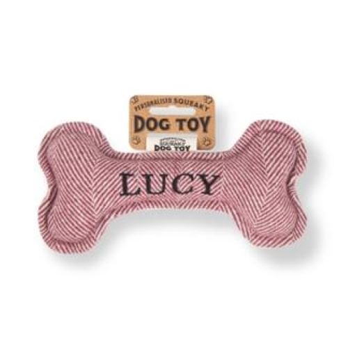 Pre Personalised Squeaky Dog Toy: Lucy