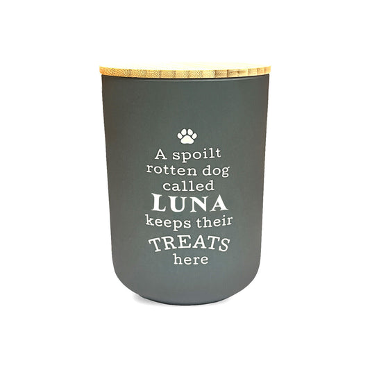 Dog Treat Jar: Luna