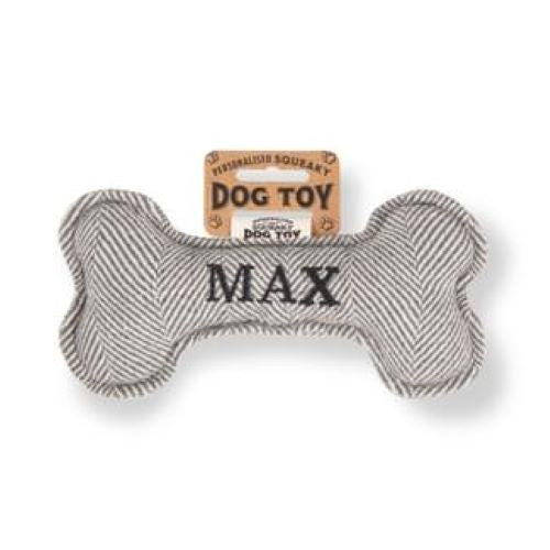 Pre Personalised Squeaky Dog Toy: Max