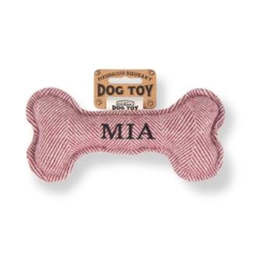 Pre Personalised Squeaky Dog Toy: Mia