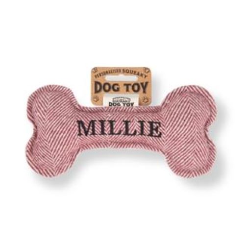 Pre Personalised Squeaky Dog Toy: Millie