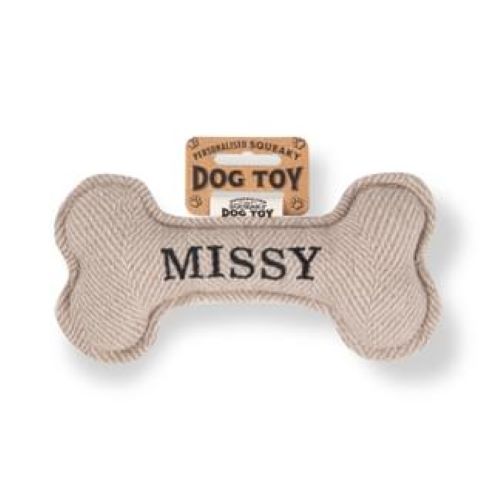 Pre Personalised Squeaky Dog Toy: Molly