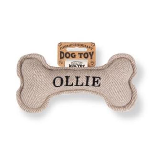 Pre Personalised Squeaky Dog Toy: Ollie