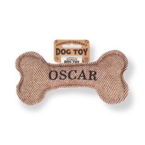 Pre Personalised Squeaky Dog Toy: Oscar