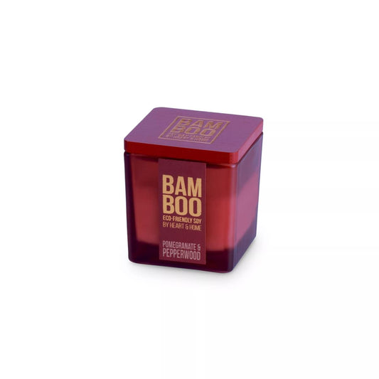 Bamboo Small Candle: Pomegranate & Pepperwood