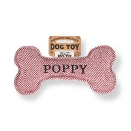 Pre Personalised Squeaky Dog Toy: Poppy