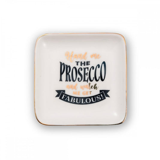 Ceramic Trinket Dish: Prosecco